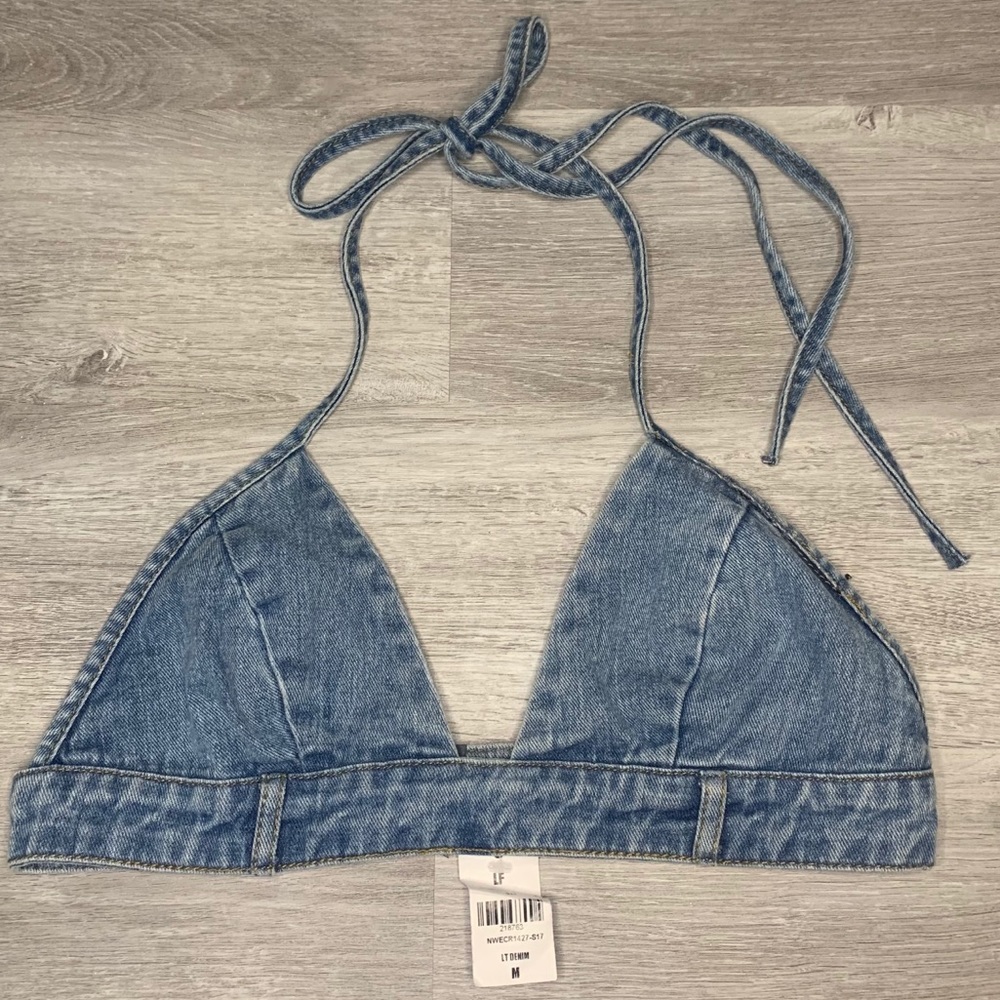 NWT Denim Bralette